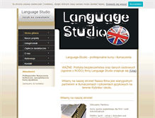 Tablet Screenshot of language-studio.pl